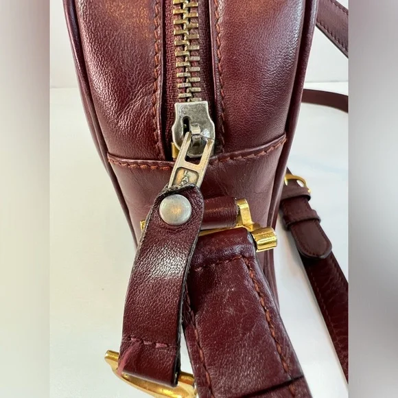 Cartier must de Paris Leather Bordeaux Crossbody